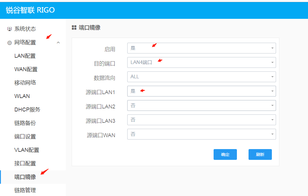 銳谷工業(yè)路由器端口鏡像怎么使用？